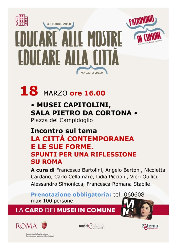 Un incontro a più voci tra diverse discipline - dalla storia all’antropologia, dall’urbanistica alla storia dell’arte – in un confronto di metodi e fonti per una riflessione sul passato volta anche ad una interazione con le dinamiche in corso nelle realtà urbane. Punto di partenza saranno gli studi raccolti nel volume Raccontare, leggere e immaginare la città contemporanea. Raconter, lire et imaginer la ville contemporaine, a cura di A. Bertoni e L. Piccioni (Leo S. Olschki Editore, Firenze 2018).