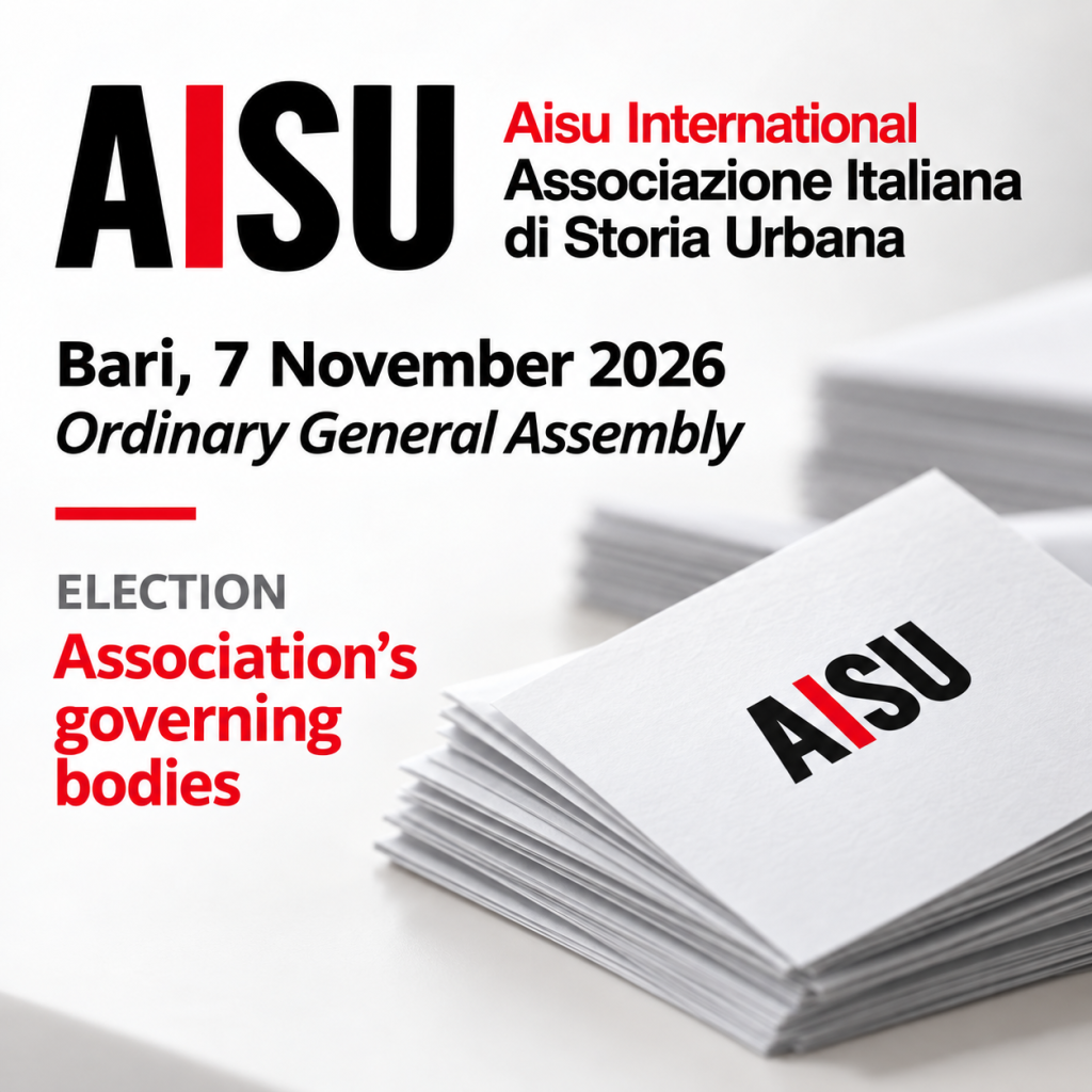 In vista delle elezioni per il rinnovo degli Organi di gestione dell’Associazione Italiana di Storia Urbana (AISU) per il quadriennio 2026-2030, e in conformità con quanto previsto dallo Statuto e dal Regolamento elettorale dell’Associazione, si pubblicano di seguito le liste dei candidati approvate dal Consiglio Direttivo il 29 settembre 2026.